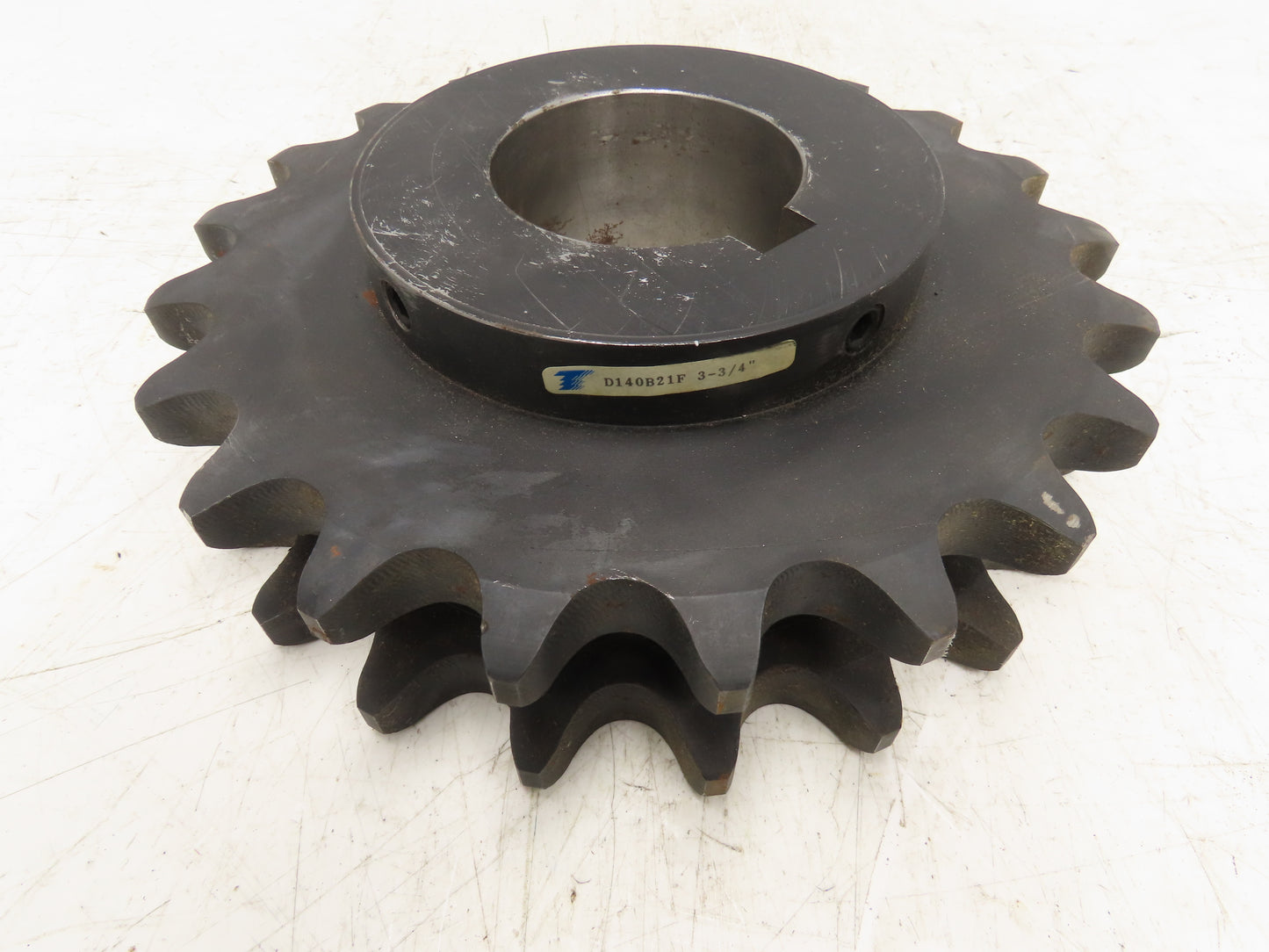 Tsubaki D140B21F #140-2 Double Roller Chain Sprocket 21T 1.75" Pitch 3.75" Bore