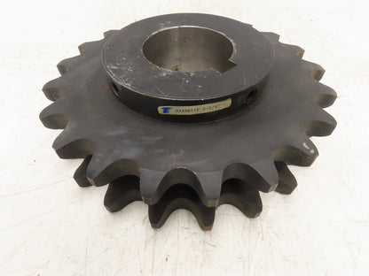 Tsubaki D140B21F #140-2 Double Roller Chain Sprocket 21T 1.75" Pitch 3.75" Bore
