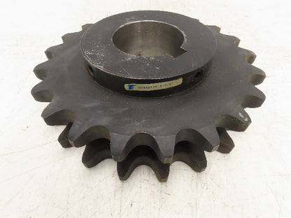 Tsubaki D140B21F #140-2 Double Roller Chain Sprocket 21T 1.75" Pitch 3.75" Bore
