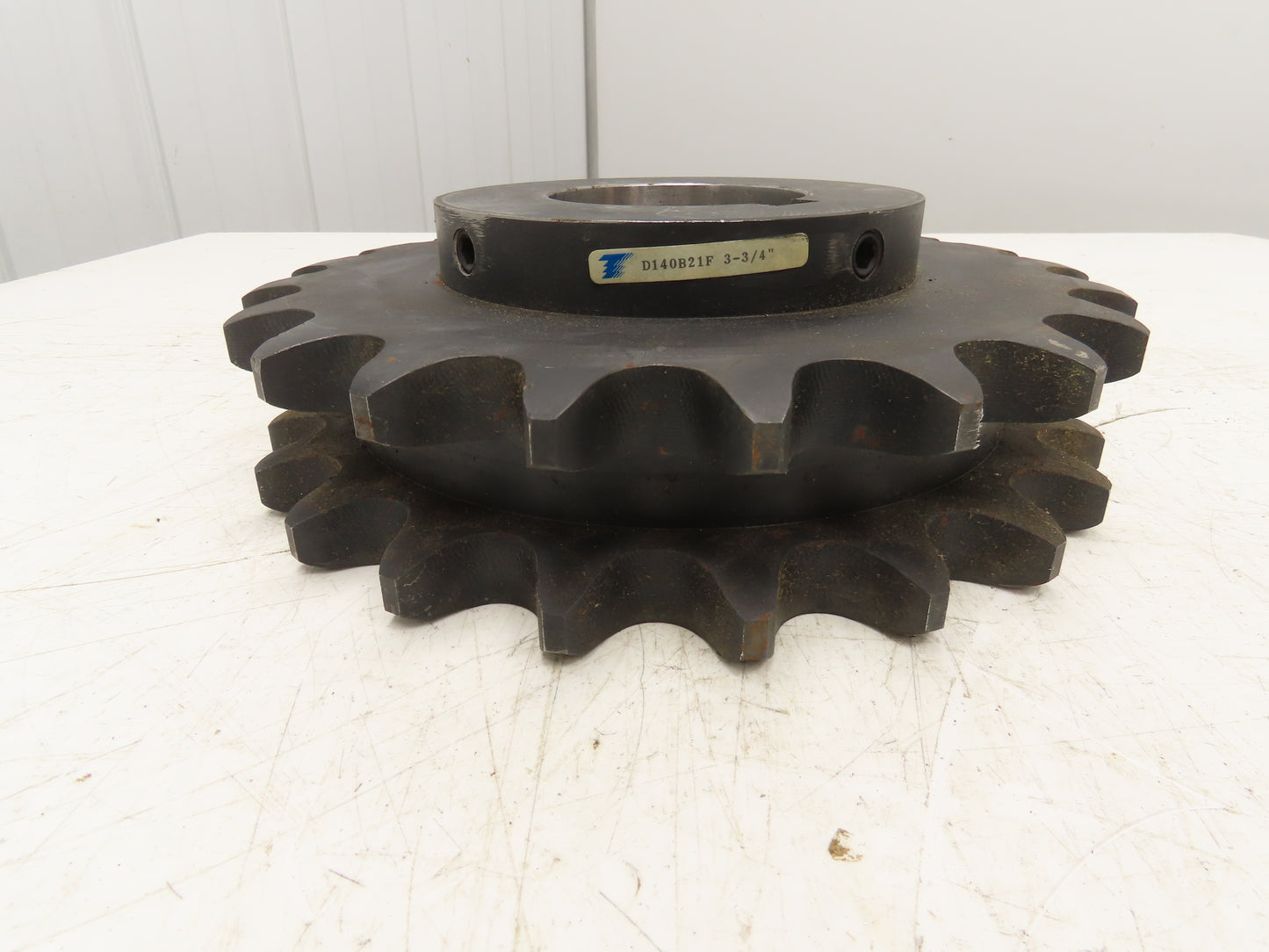Tsubaki D140B21F #140-2 Double Roller Chain Sprocket 21T 1.75" Pitch 3.75" Bore