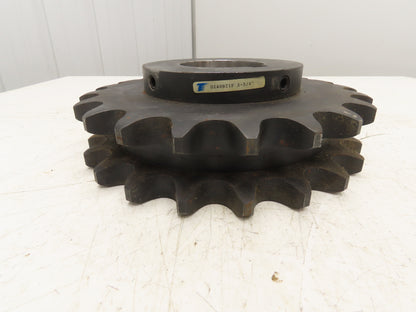 Tsubaki D140B21F #140-2 Double Roller Chain Sprocket 21T 1.75" Pitch 3.75" Bore