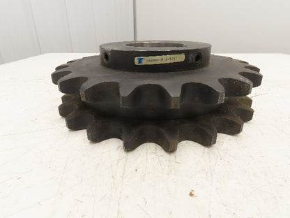 Tsubaki D140B21F #140-2 Double Roller Chain Sprocket 21T 1.75" Pitch 3.75" Bore