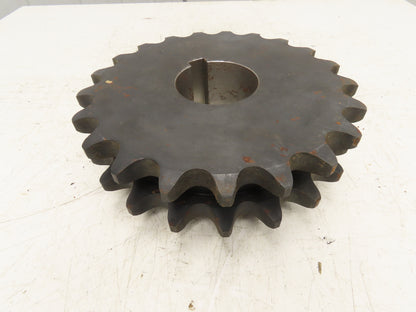 Tsubaki D140B21F #140-2 Double Roller Chain Sprocket 21T 1.75" Pitch 3.75" Bore