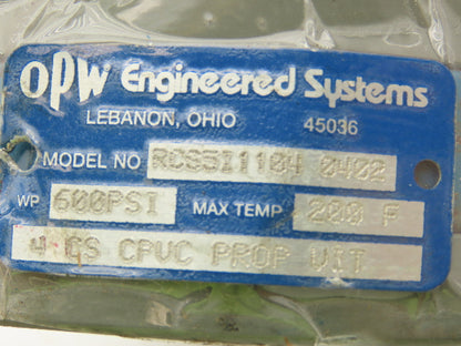 OPW Franklen RCS5I1104-0402-4 Ring Fluorocarbon Cylinder 4" 600PSI 200°F