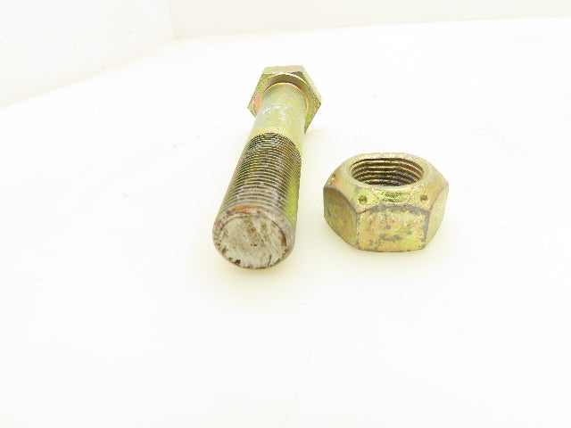 Yellow Hex Head Cap Screw 7/8-14 x 4" Grd 8 Pipe Flange Bolts & Nuts  Lot of 14