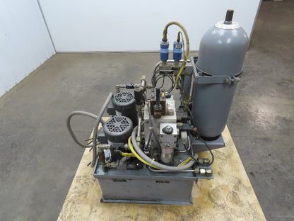 Marzocchi 1AD3AC Hydraulic Power Unit Dual Pump 5Gal Bladder 3/4Hp 230/460V 3Ph