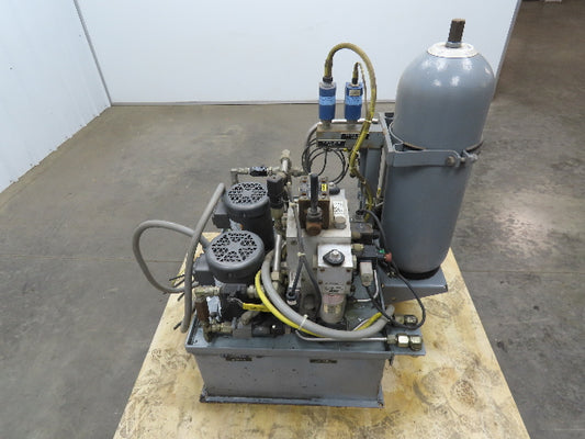Marzocchi 1AD3AC Hydraulic Power Unit Dual Pump 5Gal Bladder 3/4Hp 230/460V 3Ph