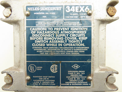Neles-Jamesbury 34EX6 Raintight Explosion Proof Limit Switch 10A 125/250V
