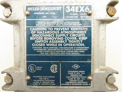 Neles-Jamesbury 34EX6 Raintight Explosion Proof Limit Switch 10A 125/250V