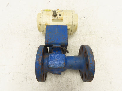 Kitz 2-300 Steel Ball Valve 2" Flanged EL-O-Matic Pneumatic Actuator SR