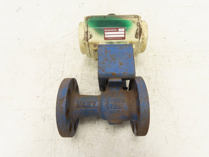 Kitz 2-300 Steel Ball Valve 2" Flanged EL-O-Matic Pneumatic Actuator SR