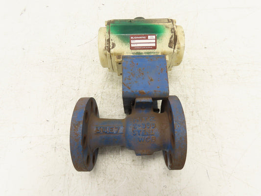 Kitz 2-300 Steel Ball Valve 2" Flanged EL-O-Matic Pneumatic Actuator SR