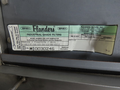 Indeeco Process Air Heater 57KW 480V 3Ph 600°F Open Coil Airpure Flanders Filter