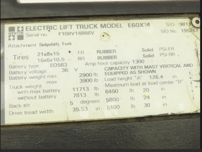 Hyster E60XM Forklift Master Brake Cylinder