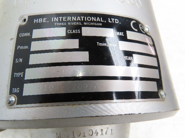 HBE International HPM-12-060 Recirculation Valve 3" Flanged Pump Flow Protection