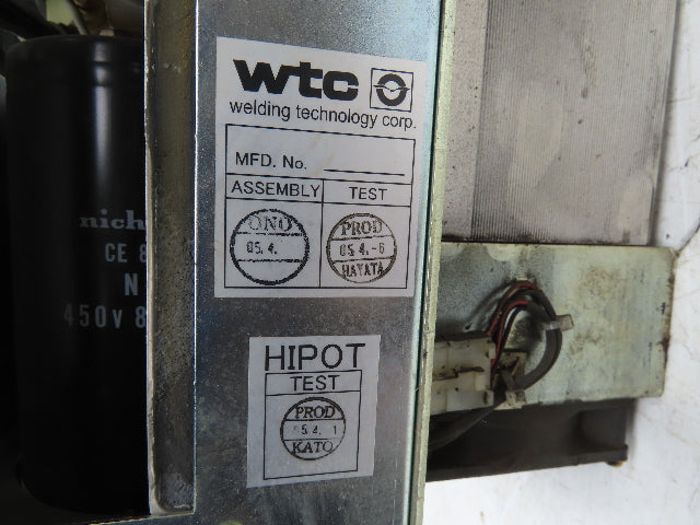WTC WI05-I31A IGBT DC Welding Control Unit 480V 3PH 168KVA 350A Timer Module