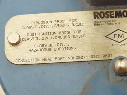 Rosemount 68 Temperature Sensor 12" Probe T51-TE-TW-6341 Explosion Proof Head