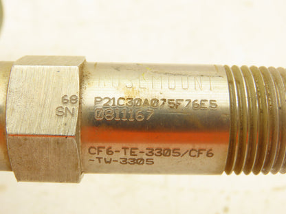 Rosemount 68 Temperature Sensor 12" Probe CF6-TE/TW-3305 Explosion Proof Head