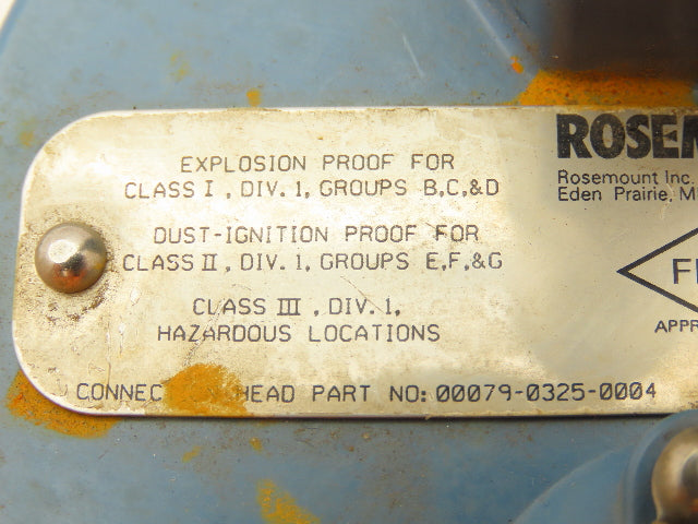 Rosemount 68 Temperature Sensor 12" Probe CF6-TE/TW-3305 Explosion Proof Head