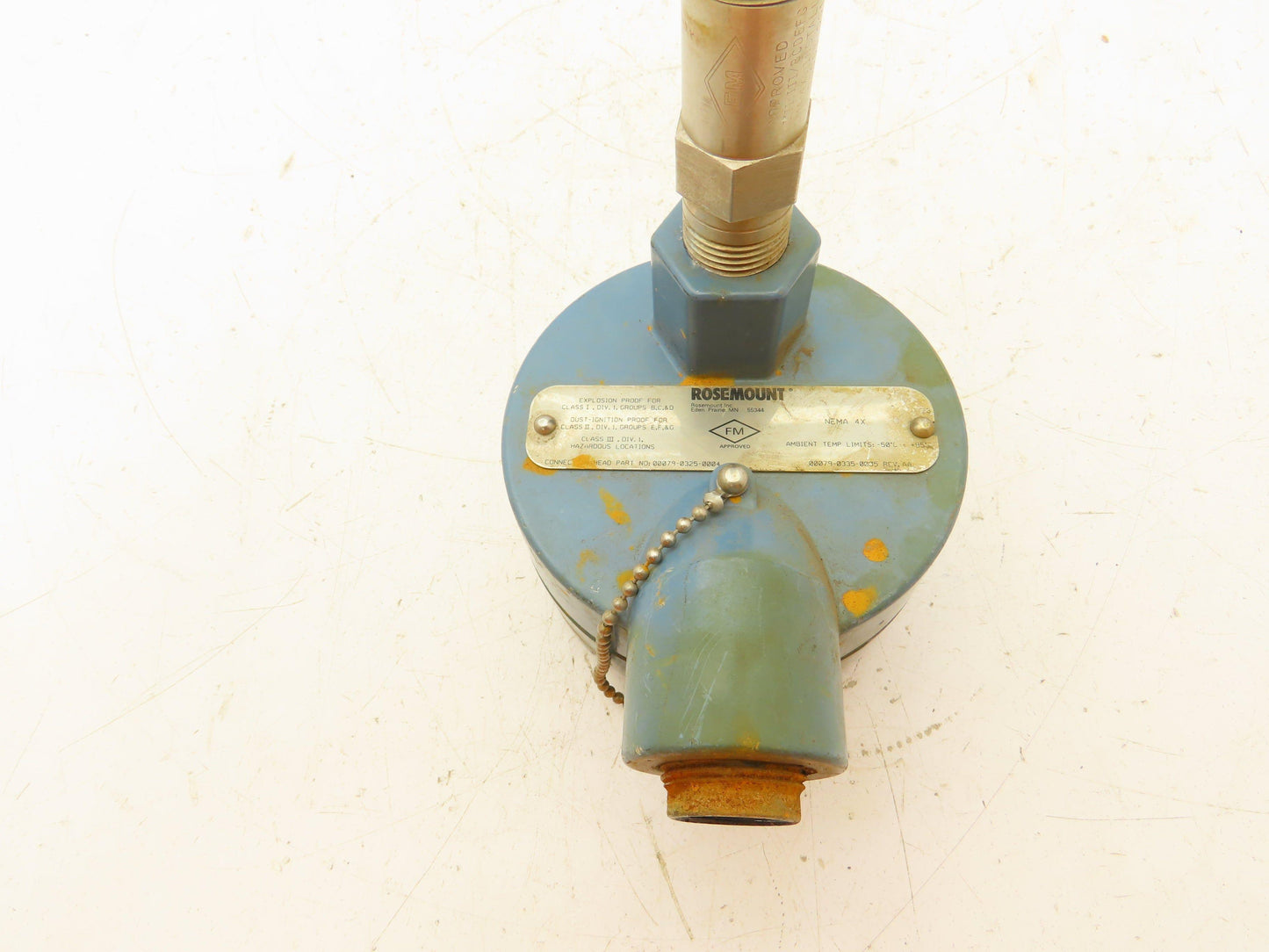 Rosemount 68 Temperature Sensor 12" Probe CF6-TE/TW-3305 Explosion Proof Head