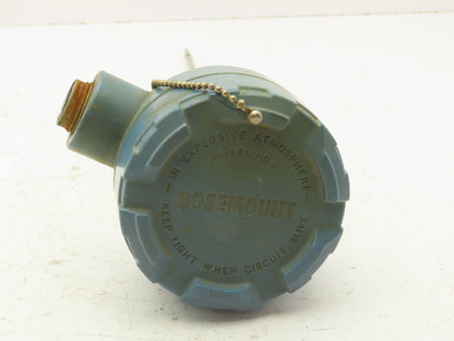 Rosemount 68 Temperature Sensor 12" Probe CF6-TE/TW-3305 Explosion Proof Head