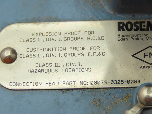 Rosemount 68 Temperature Sensor 18" Probe CM4-TE/TW-1329 Explosion Proof Head