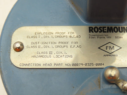 Rosemount 68 Temperature Sensor 8" Probe CM4-TE-1342 Explosion Proof Head
