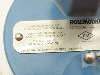 Rosemount 68 Temperature Sensor 8" Probe CM5-TE-1303 Explosion Proof Head