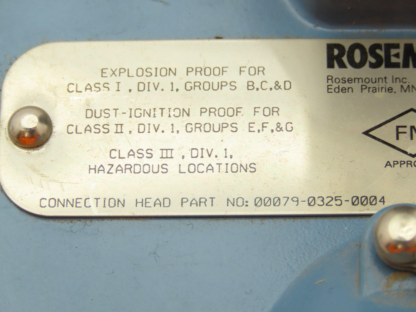 Rosemount 68 Temperature Sensor 8" Probe CM5-TE-1312 Explosion Proof Head