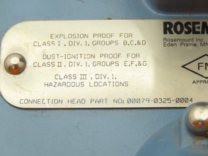 Rosemount 68 Temperature Sensor 8" Probe CM5-TE-1312 Explosion Proof Head