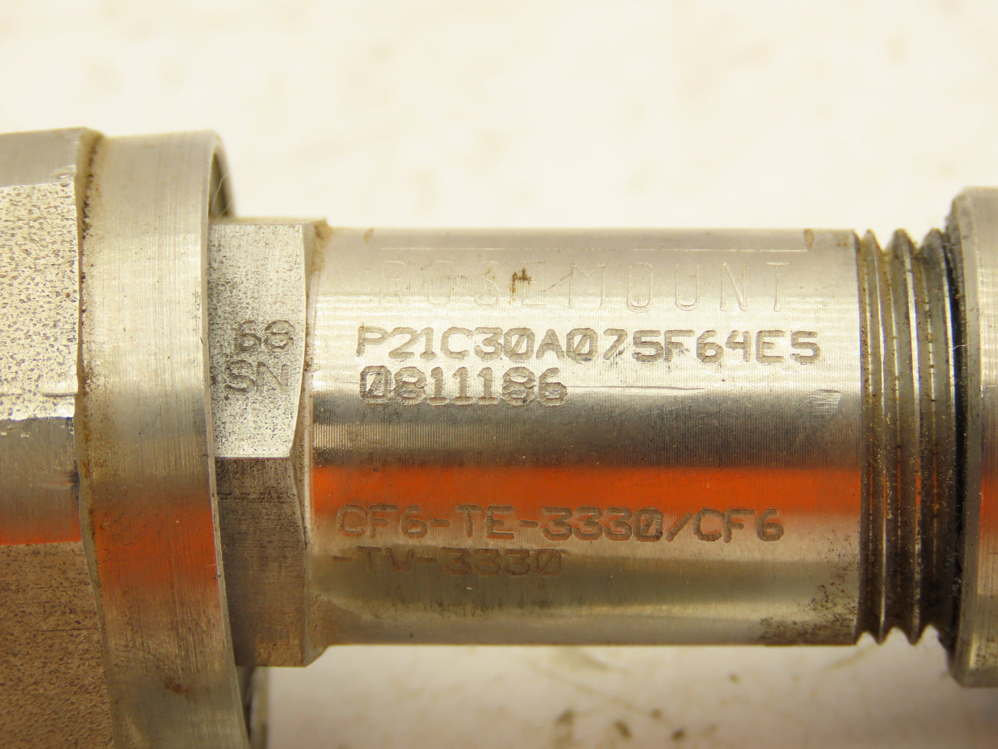 Rosemount 68 Temperature Sensor 12" Probe CF6-TE/TW-3330 Explosion Proof Head