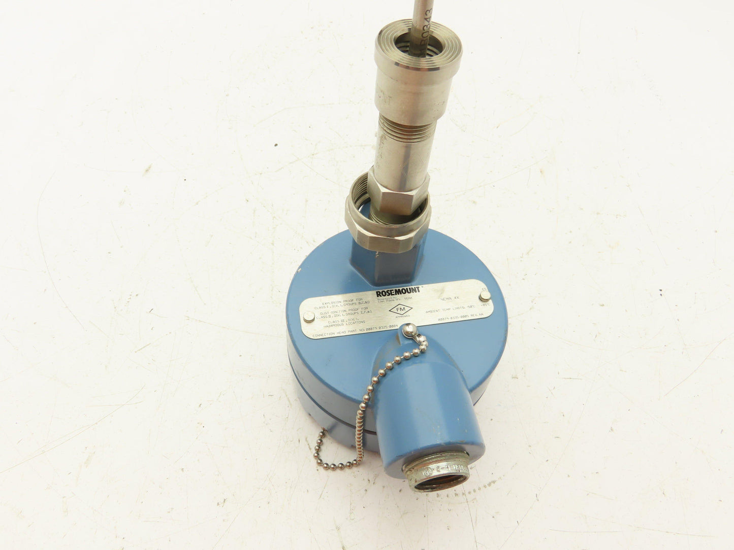 Rosemount 68 Temperature Sensor 12" Probe T54-TE/TW-6345 Explosion Proof Head