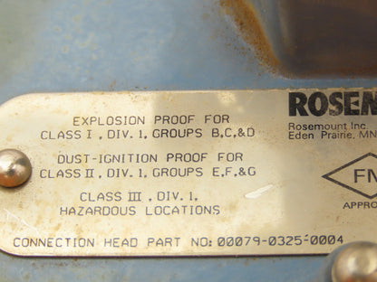 Rosemount 68 Temperature Sensor 1" Flanged Probe CF5-TE/TW-3313 Explosion Proof