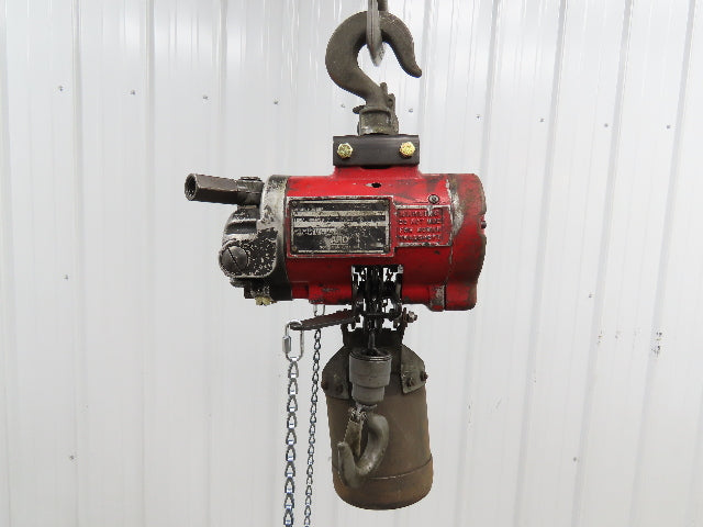 Aro R 1/4 Ton 500lb Pneumatic Air Chain Hoist 7'9" Lift Travel Pull Chain