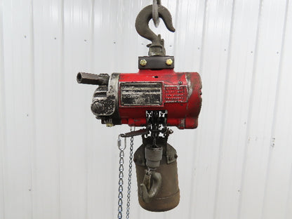 Aro R 1/4 Ton 500lb Pneumatic Air Chain Hoist 7'9" Lift Travel Pull Chain
