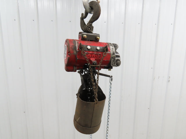 Aro R 1/4 Ton 500lb Pneumatic Air Chain Hoist 7'9" Lift Travel Pull Chain