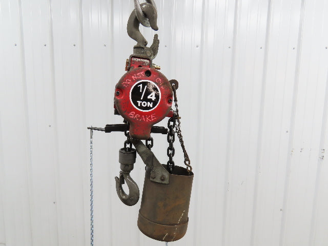 Aro R 1/4 Ton 500lb Pneumatic Air Chain Hoist 7'9" Lift Travel Pull Chain