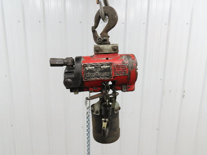 Aro 1/4 Ton 500lb Pneumatic Air Chain Hoist 7'7" Lift Travel Pull Chain