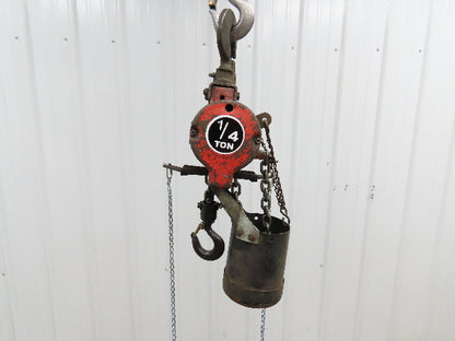 Aro 1/4 Ton 500lb Pneumatic Air Chain Hoist 7'7" Lift Travel Pull Chain