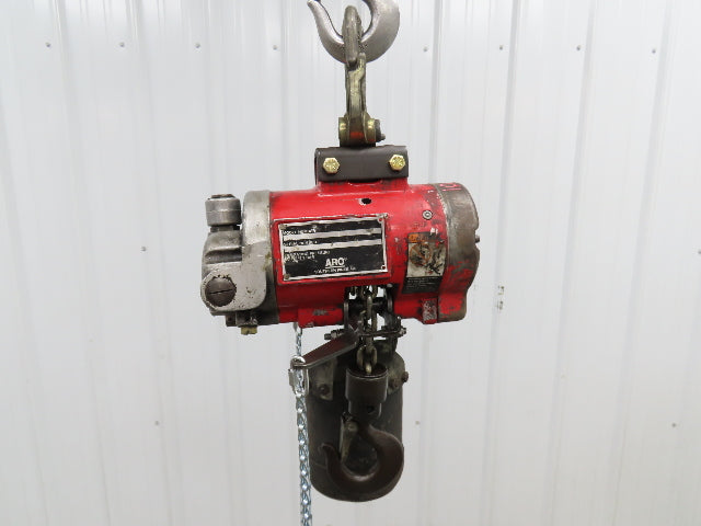 Aro R 1/4 Ton 500lb Pneumatic Air Chain Hoist 7'10" Lift Travel Pull Chain