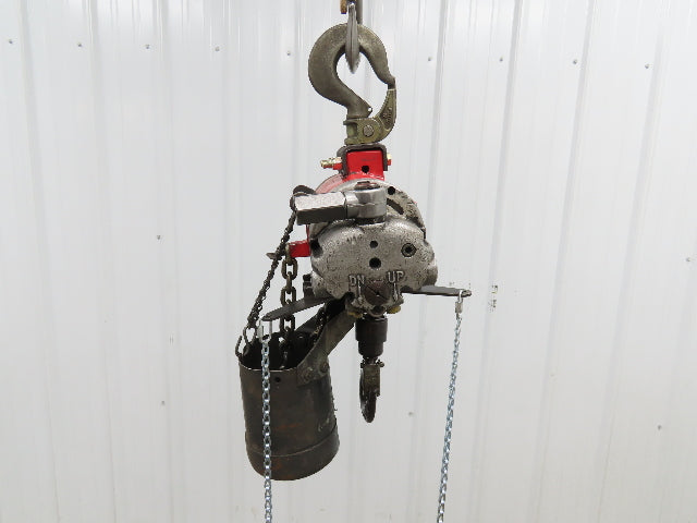 Aro R 1/4 Ton 500lb Pneumatic Air Chain Hoist 7'10" Lift Travel Pull Chain