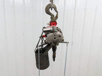 Aro R 1/4 Ton 500lb Pneumatic Air Chain Hoist 7'10" Lift Travel Pull Chain