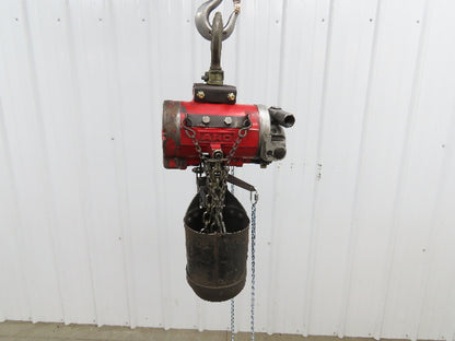 Aro R 1/4 Ton 500lb Pneumatic Air Chain Hoist 7'10" Lift Travel Pull Chain