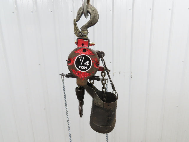 Aro R 1/4 Ton 500lb Pneumatic Air Chain Hoist 7'10" Lift Travel Pull Chain