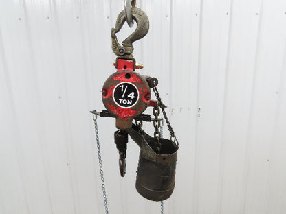 Aro R 1/4 Ton 500lb Pneumatic Air Chain Hoist 7'10" Lift Travel Pull Chain