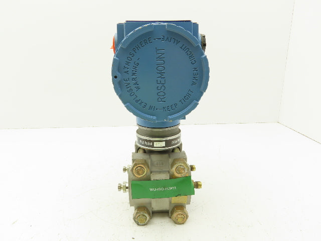Rosemount 3051 D1A21S1I5D3 Smart Pressure Transmitter 0 to 1" WC 1/4" Manifold