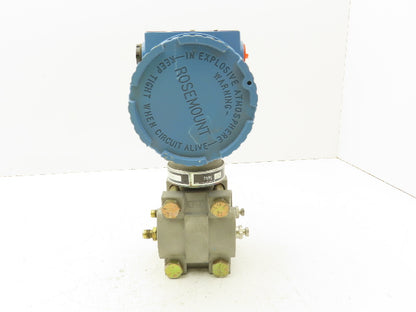 Rosemount 3051 D1A21S1I5D3 Smart Pressure Transmitter 0 to 1" WC 1/4" Manifold