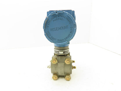 Rosemount 3051 D1A21S1I5D3 Smart Pressure Transmitter 0 to 2" WC 1/4" Manifold