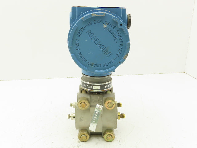 Rosemount 3051 D1A21S1I5D3 Smart Pressure Transmitter 0 to 4" WC 1/4" Manifold