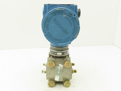Rosemount 3051 D1A21S1I5D3 Smart Pressure Transmitter 0 to 4" WC 1/4" Manifold